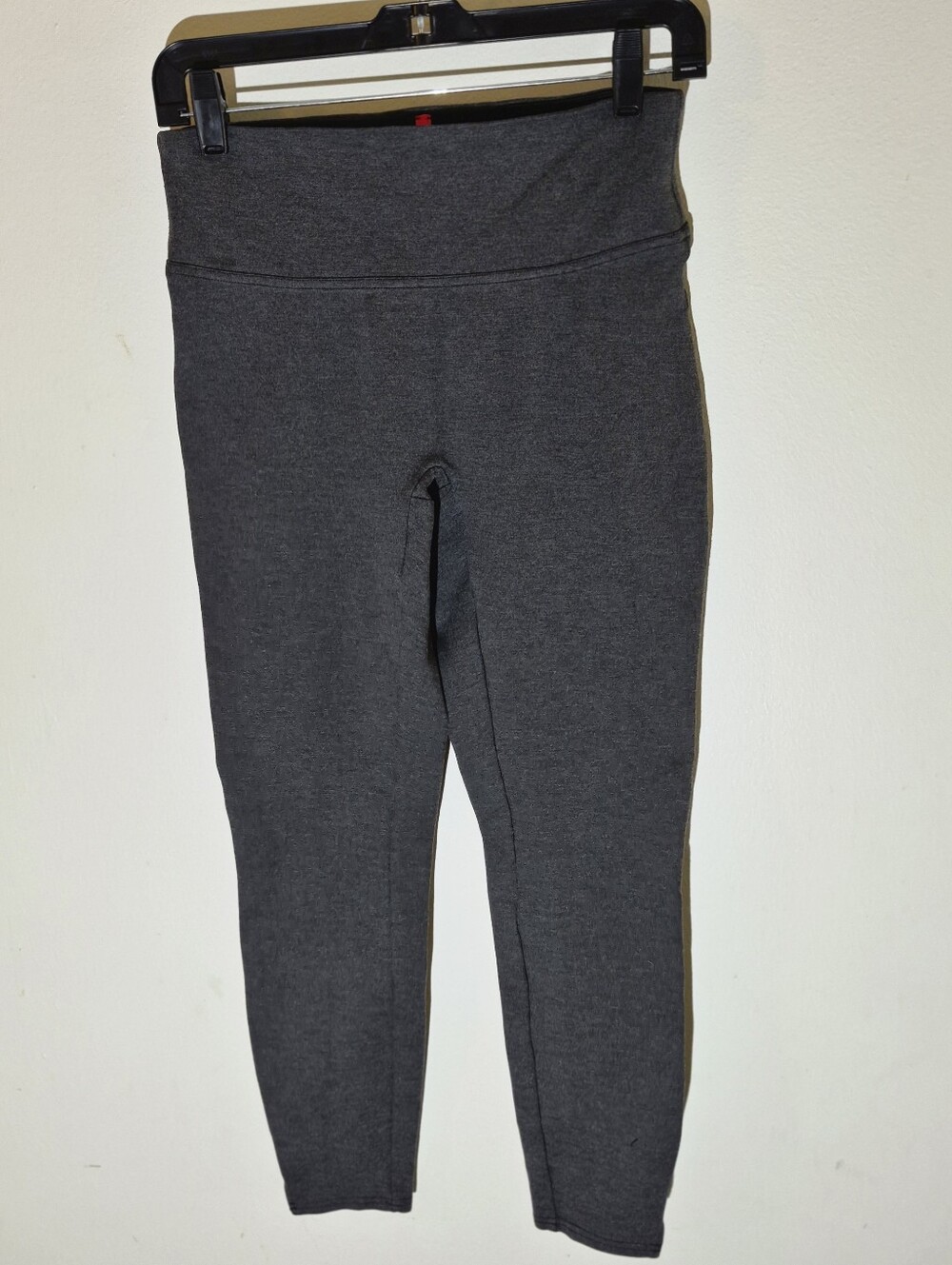 S) Spanx Ponte Knit Gray 7/8 Ankle Length Pull On Compression Pants